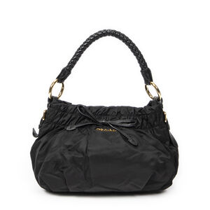 Prada Pleated Bow Hobo